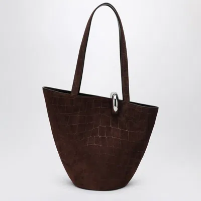 Jacquemus Medium Bucket Bag Featuring Asymmetrical Design In Brown