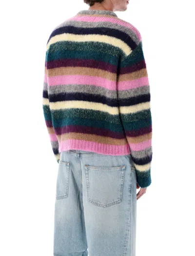Erl Multicolor Striped Alpaca Sweater In Multi