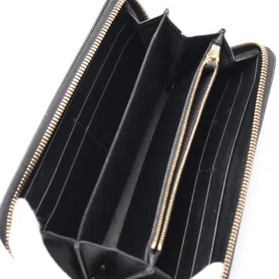 Pre-owned Fendi Black Leather Long Wallet (bi-fold) ()