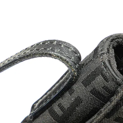 Pre-owned Fendi Black Canvas Leather Shoulder Bag ()
