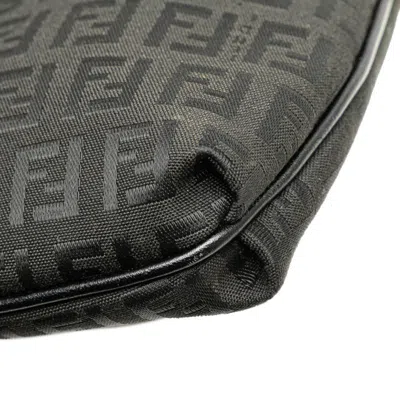 Pre-owned Fendi Black Canvas Leather Shoulder Bag ()