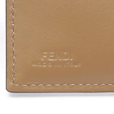 Pre-owned Fendi Brown Canvas Leather Wallet (tri-fold) ()