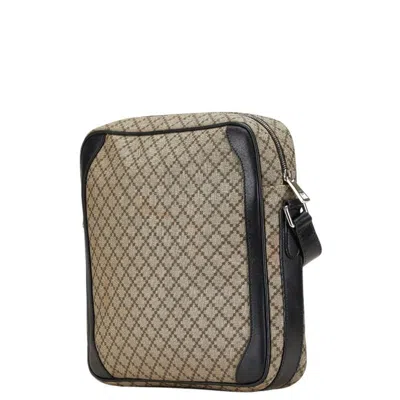 Pre-owned Gucci Beige Black Pvc Leather Shoulder Bag ()