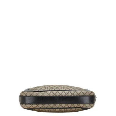 Pre-owned Gucci Beige Black Pvc Leather Shoulder Bag ()