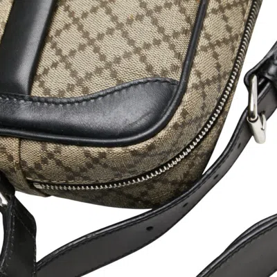 Pre-owned Gucci Beige Black Pvc Leather Shoulder Bag ()