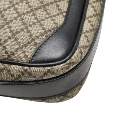 Pre-owned Gucci Beige Black Pvc Leather Shoulder Bag ()