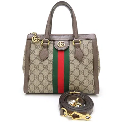 Pre-owned Gucci Beige Gg Supreme Leather Tote Bag ()