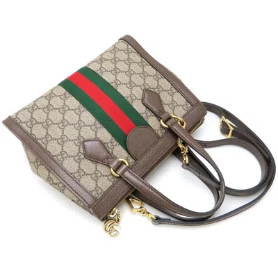 Pre-owned Gucci Beige Gg Supreme Leather Tote Bag ()