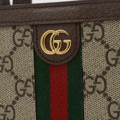 Pre-owned Gucci Beige Brown Gg Supreme Shoulder Bag ()
