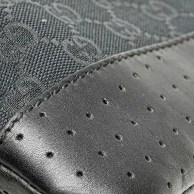 Pre-owned Gucci Black Canvas Leather Shoulder Bag ()