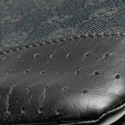 Pre-owned Gucci Black Canvas Leather Shoulder Bag ()