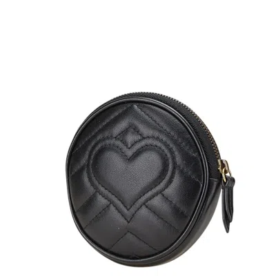 Pre-owned Gucci Black Leather Coin Purse/coin Case ()