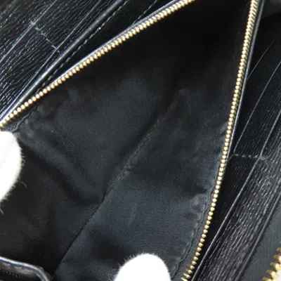 Pre-owned Gucci Black Leather Long Wallet (bi-fold) ()
