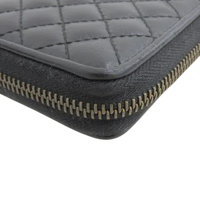 Pre-owned Gucci Black Leather Long Wallet (bi-fold) ()