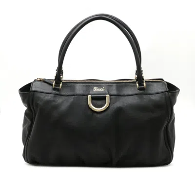 Pre-owned Gucci Black Leather Shoulder Bag Tote Bag ()