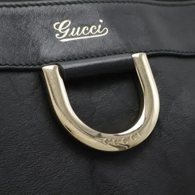 Pre-owned Gucci Black Leather Shoulder Bag Tote Bag ()