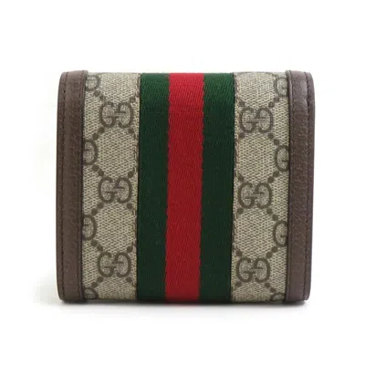 Pre-owned Gucci Brown Gg Supreme Wallet (bi-fold) ()