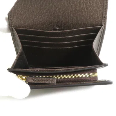 Pre-owned Gucci Brown Gg Supreme Wallet (bi-fold) ()