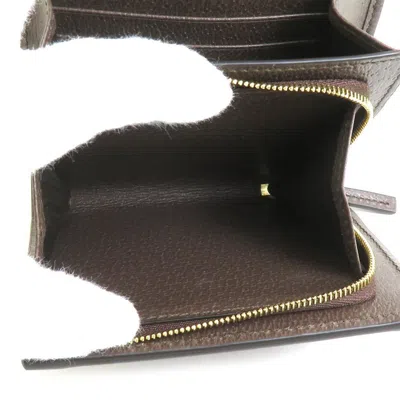 Pre-owned Gucci Brown Gg Supreme Wallet (bi-fold) ()