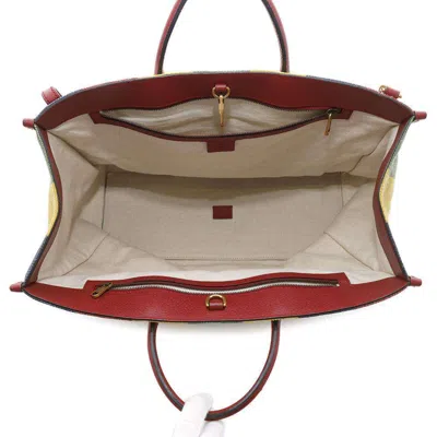 Pre-owned Gucci Multi-color Canvas Leather Tote Bag ()