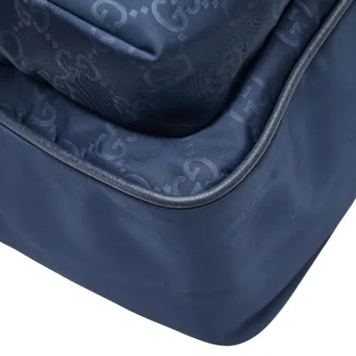 Pre-owned Gucci Navy Nylon Leather Shoulder Bag ()