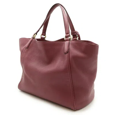Pre-owned Gucci Pink Purple Leather Shoulder Bag Tote Bag ()