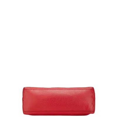 Pre-owned Gucci Red Color Leather Shoulder Bag Tote Bag ()