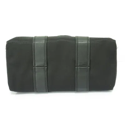 Pre-owned Hermes Black Canvas Leather Tote Bag ()
