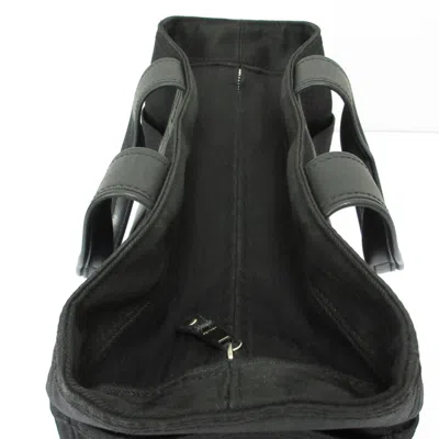 Pre-owned Hermes Black Canvas Leather Tote Bag ()