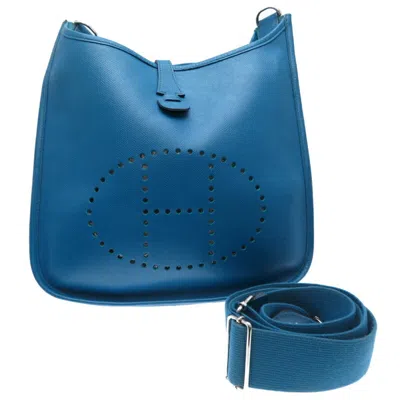 Pre-owned Hermes Blue Epsom Leather Shoulder Bag ()