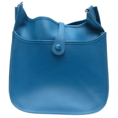 Pre-owned Hermes Blue Epsom Leather Shoulder Bag ()