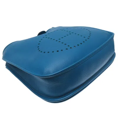Pre-owned Hermes Blue Epsom Leather Shoulder Bag ()