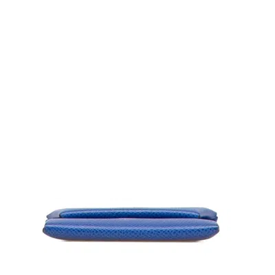 Pre-owned Hermes Blue Royal Epsom Leather Coin Purse/coin Case ()