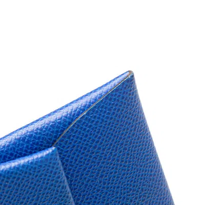 Pre-owned Hermes Blue Royal Epsom Leather Coin Purse/coin Case ()