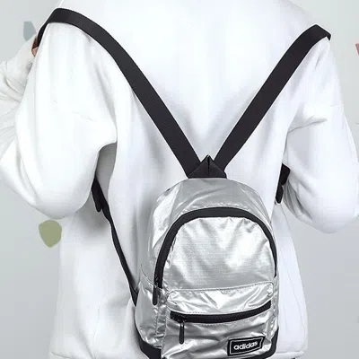 Adidas Originals (wmns) Adidas Classic Metallic Backpack Extra Small 'silver' In Multi