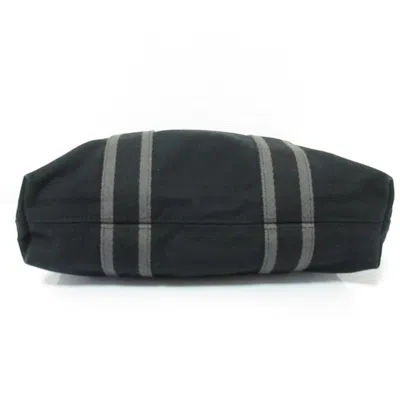 Pre-owned Hermes Fourre Tout Black Canvas Tote Bag ()