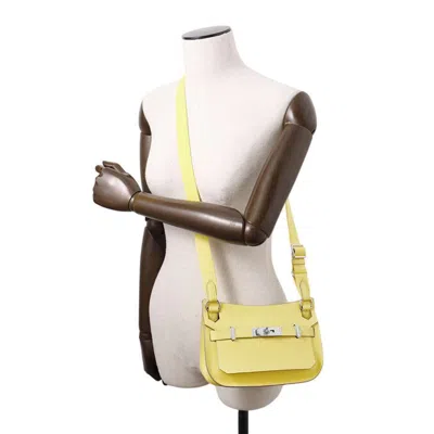 Pre-owned Hermes Lime Swift Leather Shoulder Bag ()