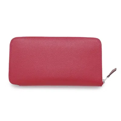 Pre-owned Hermes Silk'in Bougainvillier Epsom Leather Long Wallet (bi-fold) () In Purple