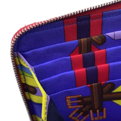 Pre-owned Hermes Silk'in Bougainvillier Epsom Leather Long Wallet (bi-fold) () In Purple