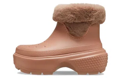 Crocs Stomp Lined Boot 'cork' In Brown