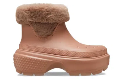 Crocs Stomp Lined Boot 'cork' In Brown