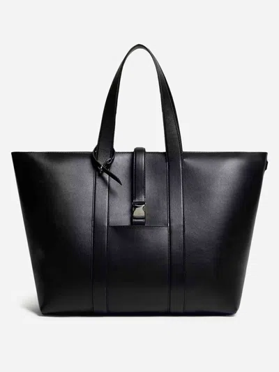 Moncler Genius Leather Tote Bag In Black