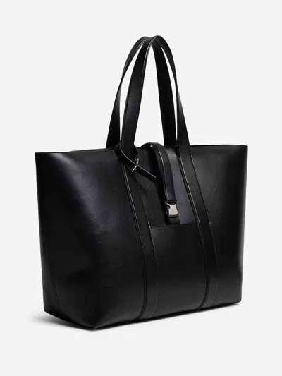Moncler Genius Leather Tote Bag In Black