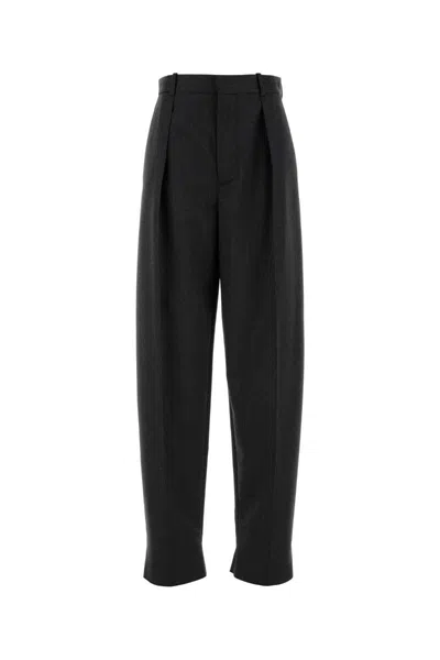 Bottega Veneta Women Charcoal Twill Pant In Black
