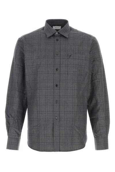 Ferragamo Embroidered Oxford Shirt In Black