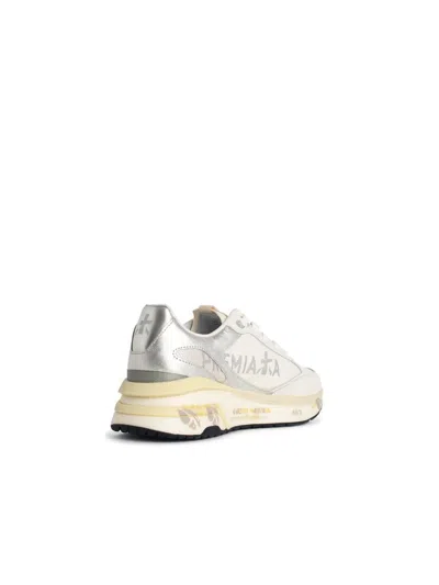 Premiata Moerund 7798 White Leather Blend Sneakers In White