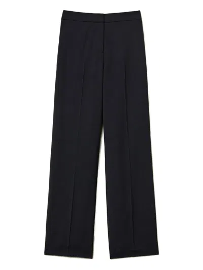 Twinset Wide-leg Side-pocket Trousers In Blue