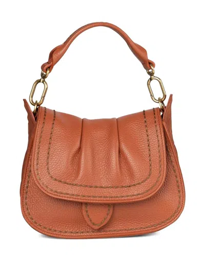 Visonà Leather Shoulder Bag In Brown