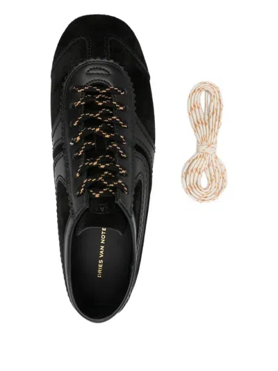 Dries Van Noten Suede Sneakers Shoes In Black