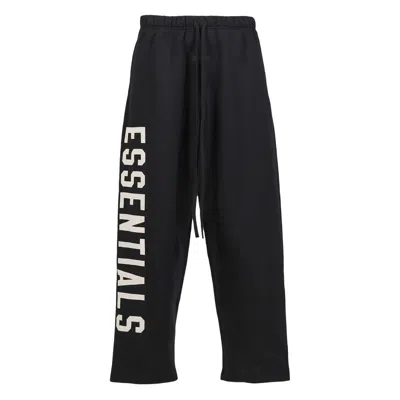 Fear Of God Essential Jogging Trousers With Logo In Black